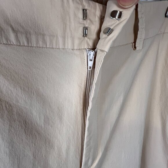 Mango Khaki Lightweight Wide Leg Trousers Size - Picture 8 of 11